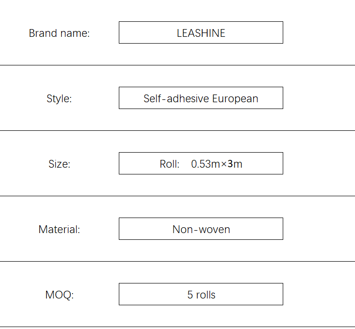 Self-adhesive European wallpaper introduction