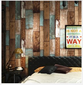 Imitation-wood-grain-Self-adhesive-modern-wallpaper