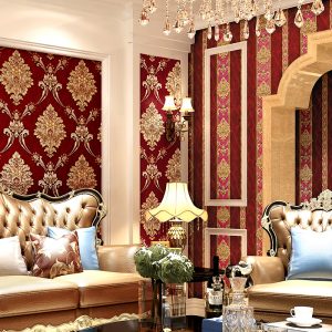 Large-flower-embossed-European-wallpaper