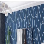 Sea-blue-3D-curve-stripe-European-wallpaper1