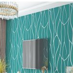 Sea-blue-3D-curve-stripe-European-wallpaper2
