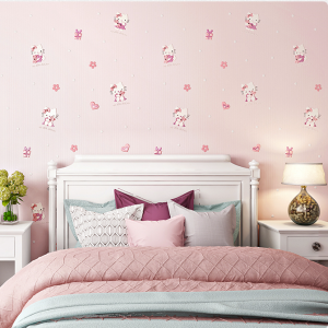 Cat peel and stick kids wallpaper
