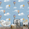 Children room hot air balloon self-adhesive wallpaper