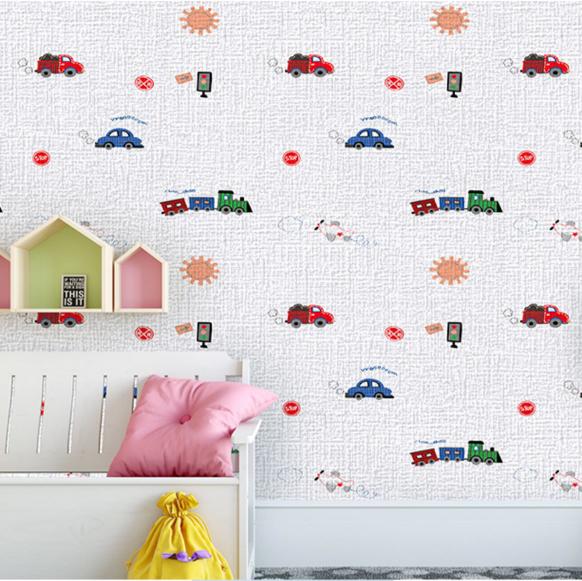 Children room hot air balloon self-adhesive wallpaper
