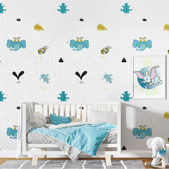 Children room hot air balloon self-adhesive wallpaper