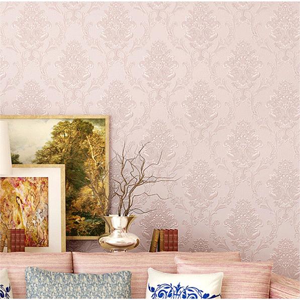 European style 3Dembosed pattern self-adhesive wallpaper