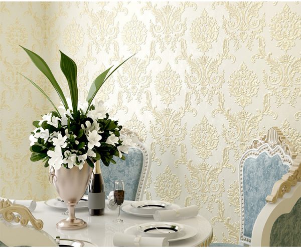 European style 3Dembosed pattern self-adhesive wallpaper