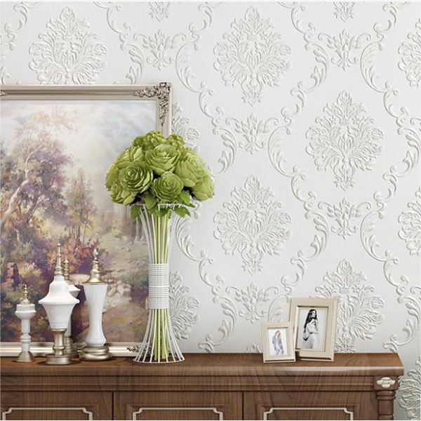 European style 3Dembosed pattern self-adhesive wallpaper