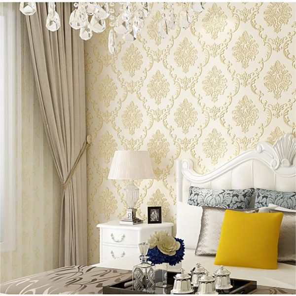 European style 3Dembosed pattern self-adhesive wallpaper