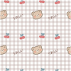 Plaid bear children room wallpaper