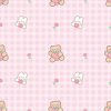 Plaid bear children room wallpaper