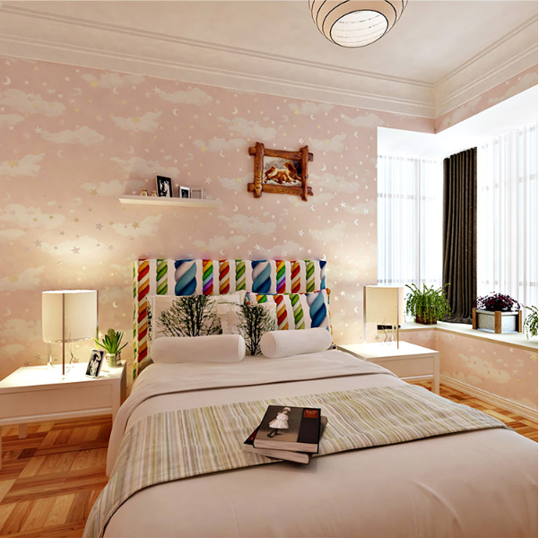 Stars and moon children room self-adhesive wallpaper