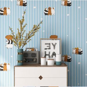 children cartoon animals self-adhesive wallpaper