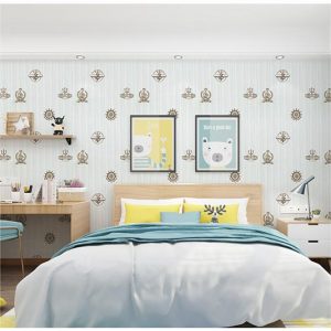 children cartoon saiboat self-adhesive wallpaper