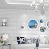 modern white imitation brick pattern self-adhesive wallpaper